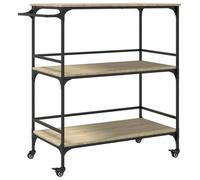 vidaXL Kitchen Trolley Rolling Cart Storage Cart Sonoma Oak Engineered Wood