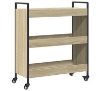 vidaXL Kitchen Trolley Rolling Cart Storage Cart Sonoma Oak Engineered Wood