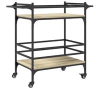 vidaXL Kitchen Trolley Sonoma Oak 82x40x78.5 cm Engineered Wood