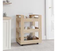 vidaXL Kitchen Trolley Sonoma Oak 60x45x80 cm Engineered Wood