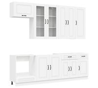 VidaXL Kitchen Unit KALMAR 8 Pcs White Engineered Wood