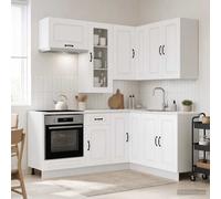 VidaXL Kitchen Unit KALMAR 8 Pcs White Engineered Wood
