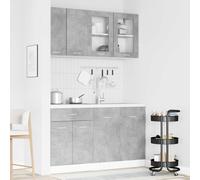 vidaXL Kitchen Unit Lyon 4 pcs Concrete Grey Engineered Wood