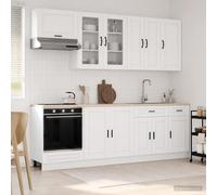 VidaXL Kitchen Unit PORTO 8 Pcs White Engineered Wood