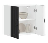 vidaXL Kitchen Wall Cabinet Lucca Black Engineered Wood