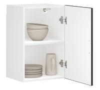 vidaXL Kitchen Wall Cabinet Porto Black Engineered Wood kitchen wall unit