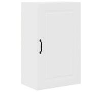 vidaXL Kitchen Wall Cabinet with Door High Gloss White 50 x 31 x 80 cm, Modern Rectangular Kitchen Cabinet, Ample Storage Wall-Mounted Unit, Contemporary Organizer for Home Renovation