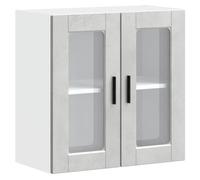 vidaXL Kitchen Wall Cabinet with Glass Door Porto Concrete Grey