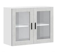 vidaXL Kitchen Wall Cabinet with Glass Door Porto Concrete Grey