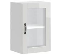 vidaXL Kitchen Wall Cabinet with Glass Door Porto High Gloss White