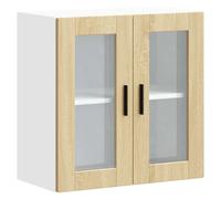 vidaXL Kitchen Wall Cabinet with Glass Door Porto Sonoma Oak kitchen wall unit