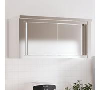 vidaXL Kitchen Wall Cabinet with Sliding Doors Storage Cabinet Stainless Steel