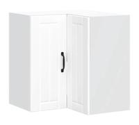vidaXL Kitchen Wall Corner Cabinet Lucca White Engineered Wood, Kitchen Wall Cabinet, Wall Corner Unit, 57 x 57 x 60 cm