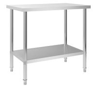 vidaXL Kitchen Work Table 100x60x85 cm Stainless Steel