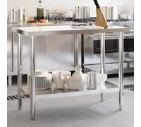 vidaXL Kitchen Work Table 110x55x85 cm Stainless Steel