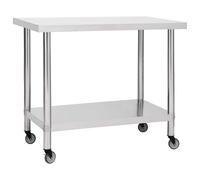 vidaXL Kitchen Work Table Home Restaurant School Accessories Gastronomy Worktabl