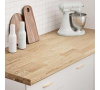 vidaXL Kitchen Worktop 140x63.5x4 cm Solid Wood Oak Rectangular