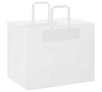 vidaXL Kraft Paper Bags with Handles 50 pcs - White 32x22x24 cm - Recyclable, Customizable, Versatile Gift/Party/Tote/Tote Bag
