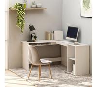 Vidaxl L-Shaped Corner Desk White 120X140X75 Cm Engineered Wood