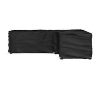 vidaXL L-Shaped Garden Furniture Cover - Weather-Resistant, UV-Resistant PE Cover with 16 Aluminum Eyelets and Lock, Easy-to-Store 250x250x70 cm in Black