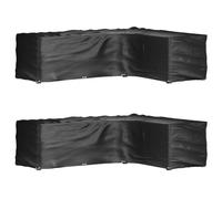 vidaXL L-Shaped Garden Furniture Covers 2 pcs 18 Eyelets 285x220x80 cm
