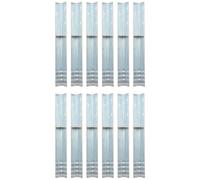 vidaXL 12x L-shaped Ground Anchors Galvanised Steel 5x5x50cm Stabilising Tool