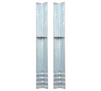 vidaXL L-shaped Ground Anchors 2 pcs Galvanised Steel 5x5x50 cm
