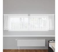 Curtains Sheer White Polyester 300 x 100 cm Floral Lace Window Panel Decorative