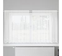 vidaXL Lace Curtain with Curtains Floral White 180 x 200 cm Polyester