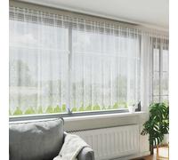 Lace Curtain White 600x180cm Polyester Sheer Light Filtering Elegant Home Decor