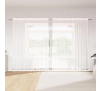 vidaXL Lace Curtain with Curtains Floral White 240 x 300 cm Polyester