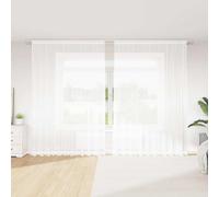 vidaXL Lace Curtain with Curtains Floral White 260 x 300 cm Polyester