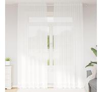vidaXL Lace Curtain with Curtains Floral White 280 x 150 cm Polyester