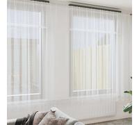 vidaXL Lace Curtain with Curtains Floral White 300 x 750 cm Polyester