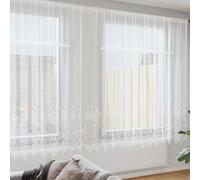 vidaXL Lace Curtain with Curtains White 900 x 240 cm Polyester
