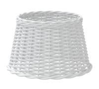 vidaXL Lamp Shade - Handcrafted White Wicker Ceiling/Table Lamp Shade with Iron Holder - Ø45x28 cm, Indoor Lighting Accessory
