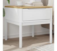 vidaXL Lamp Table FLORO White 55x55x54 cm Solid Wood Pine