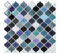 vidaXL Lanturn Tile 10 pcs Blue Green 27 x 27 cm Polyurethane and PET