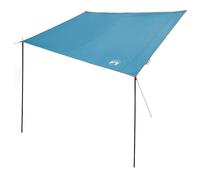 vidaXL Large Blue Camping Tarp 350 x 240 cm - Waterproof Heavy Duty Polyester Breathable Easy Set Up with Ground Anchors Perfect Outdoor Tent