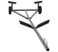 vidaXL Large Boat Trailer/Frame - Grey Steel/Plastic - 107x304x42 cm - Portable, Durable, Easy Assembly, Industrial Design