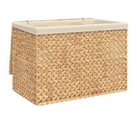 vidaXL Laundry Basket Storage Basket Laundry Bin with 3 Sections Water Hyacinth