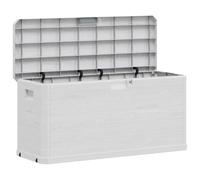 vidaXL Garden Storage Box 280L Light Grey Outdoor Cabinet Chest Organiser Unit