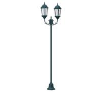 vidaXL Large Pathway Light - Dark Green Metal Solar-Powered Garden/Patiolight - IP65 Weather Resistant, Dual-Light Zones, Easy Installation