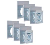 vidaXL Lashing Rings for Trailer 6 pcs Galvanised Steel 2000 kg