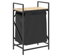 (sonoma oak) vidaXL Laundry Basket 1 Compartment with Shelf laundry hamper