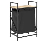 vidaXL Laundry Basket 1 Compartment with Shelf Sonoma Oak