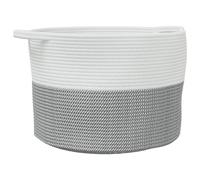 vidaXL Laundry Basket Laundry Hamper Bin Laundry Sorter Grey and White Cotton