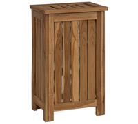 vidaXL Laundry Basket Natural Solid Teak Wood