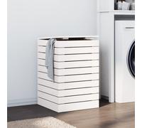 (white, 44 x 44 x 66 cm) vidaXL Laundry Basket Laundry Hamper with Lid Laundry Sorter Solid Wood Pine
