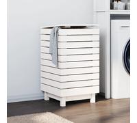 Vidaxl Laundry Basket White 44X44X76 Cm Solid Wood Pine